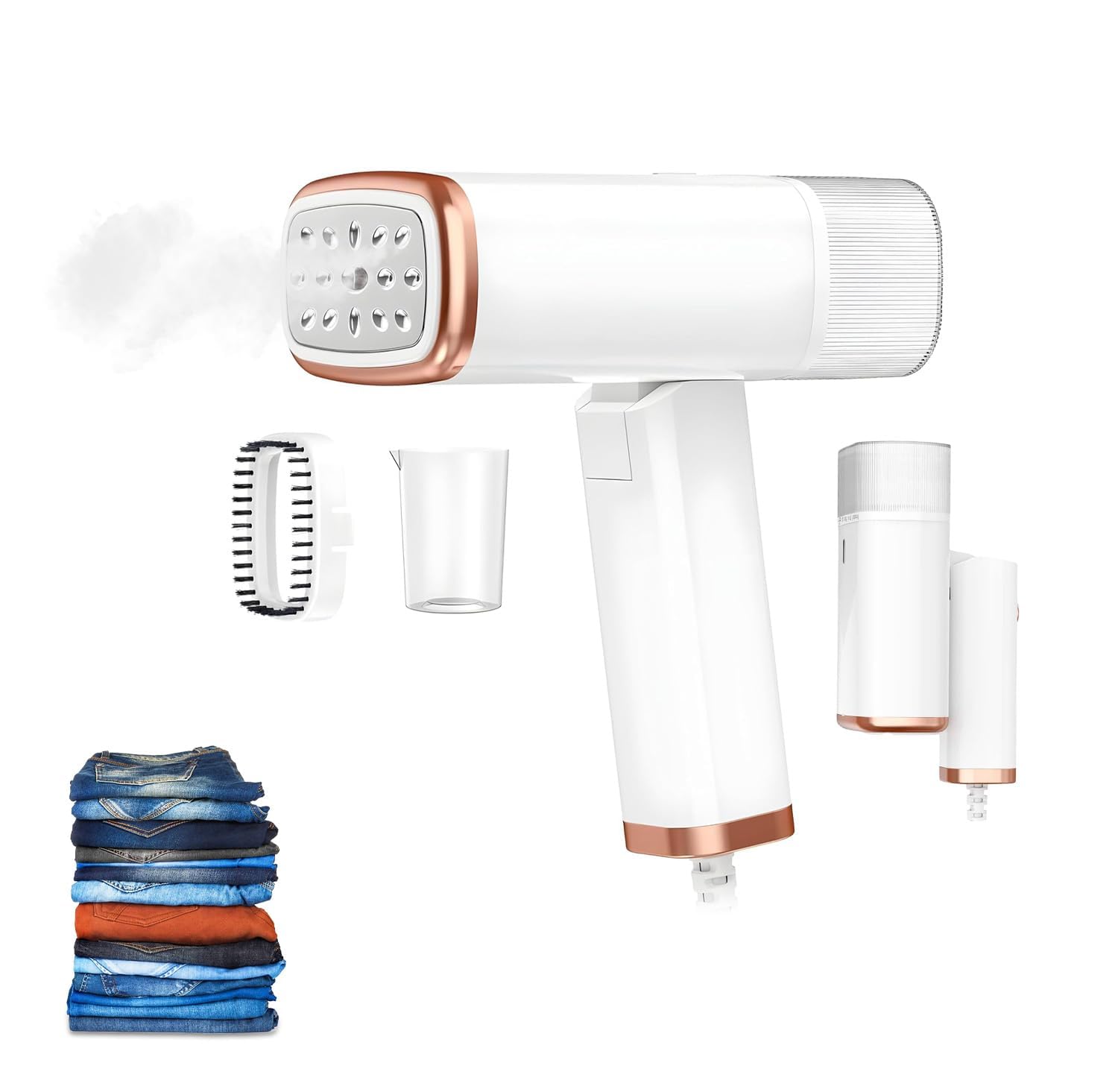 Portable Travel Garment Steamer (Pure White)