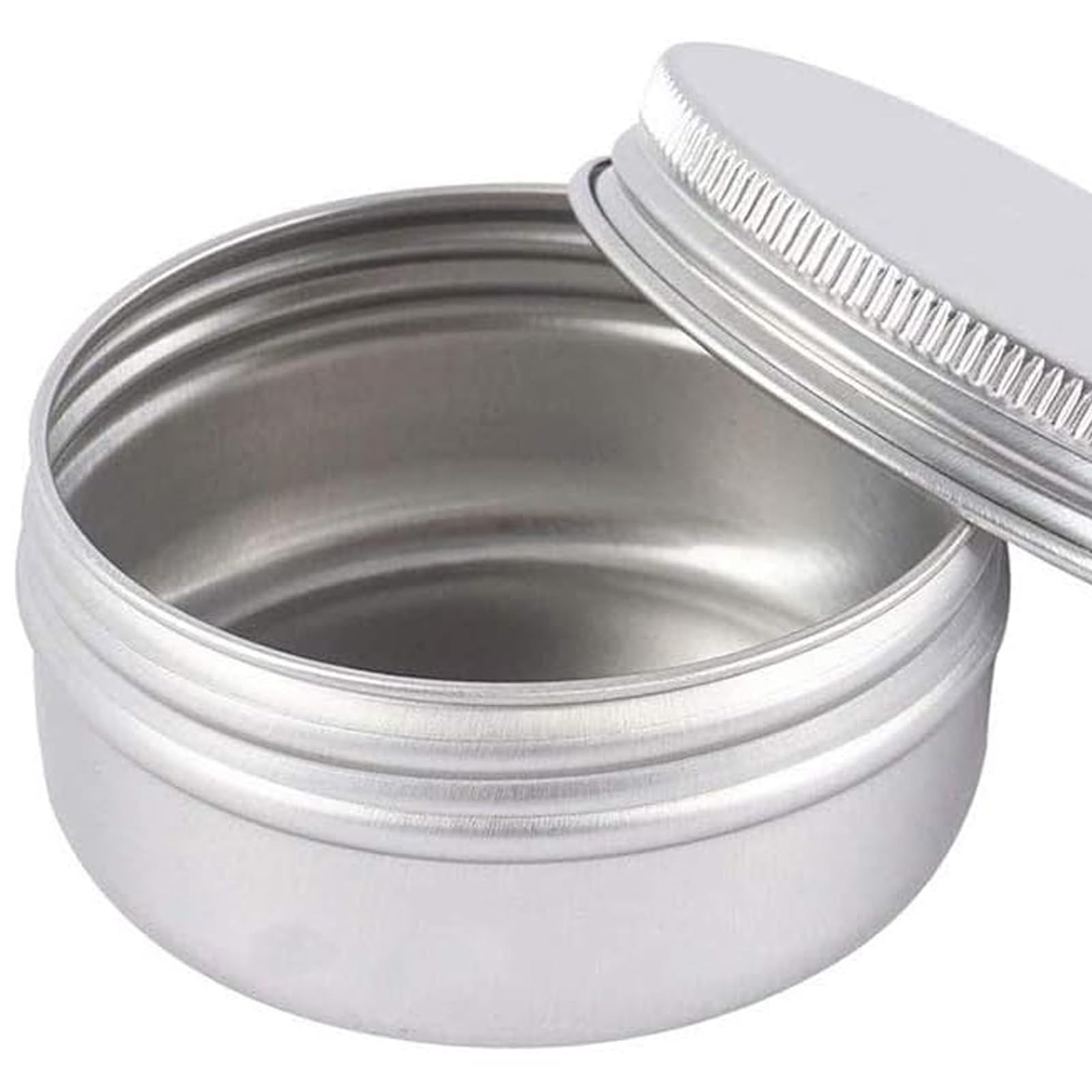 10 PCS 50ml Aluminum Tin Jars,Balm Containers Travel Jars Containers Cosmetics Containers Pots Empty Cosmetic Containers with Screw Cap Lid for DIY Crafts Cosmetics Salve Cream Candle Lip Balm Travel - Image 3