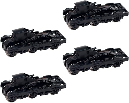 4X Model Train Assembly Building Kits, DIY Landscape HO Scale 187 Roller Bearing Truck for Model Train