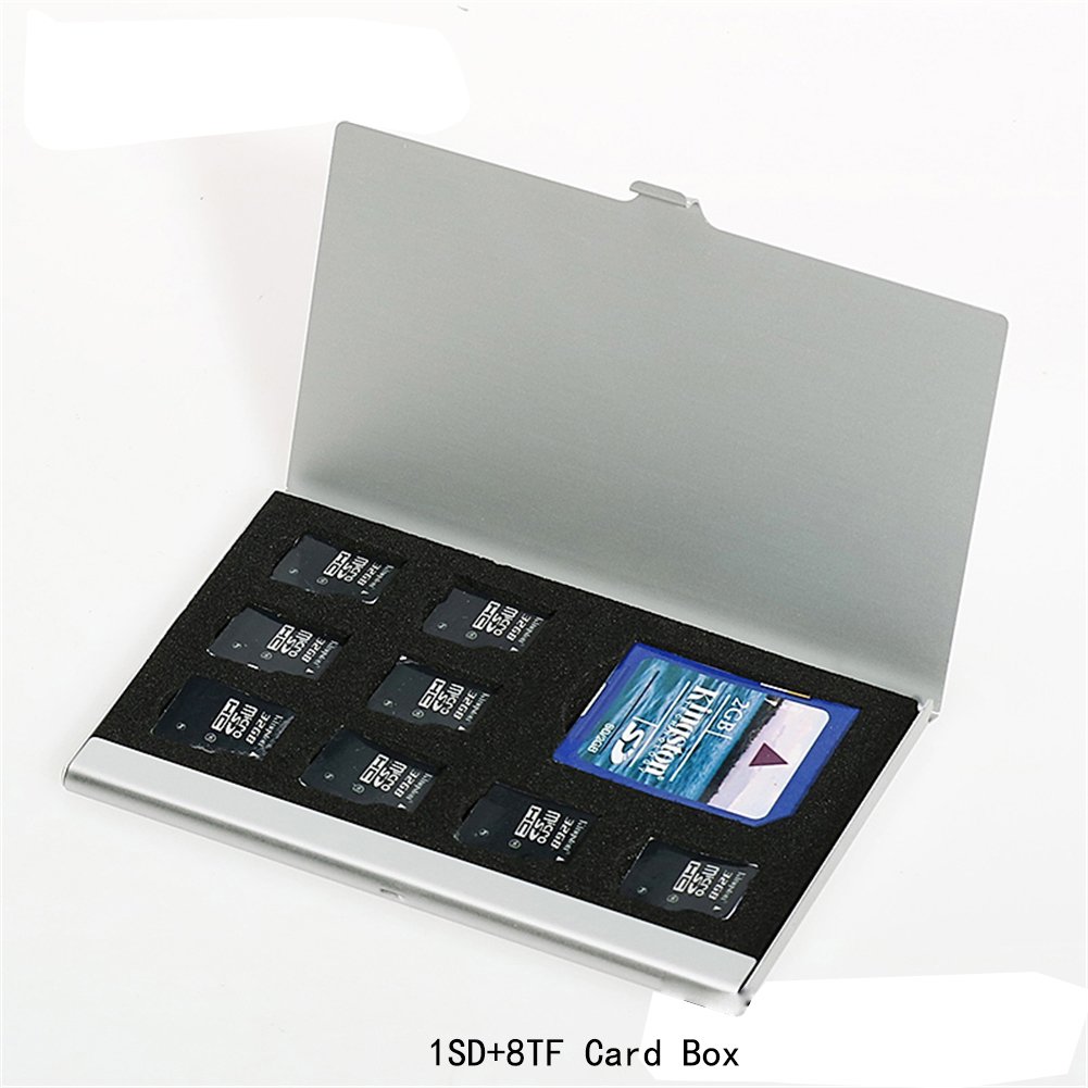 Myymee 8 TF Card Holders + 1 SD Card Holders,SD Memory Card Holder Case