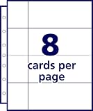 Avery Clear Business Card Organizer Pages for 5.5" x 8.5" Mini Binders, Pack of 5 Holds 40 Cards, 4 Packs, 20 Pages Total (76025) – view 5