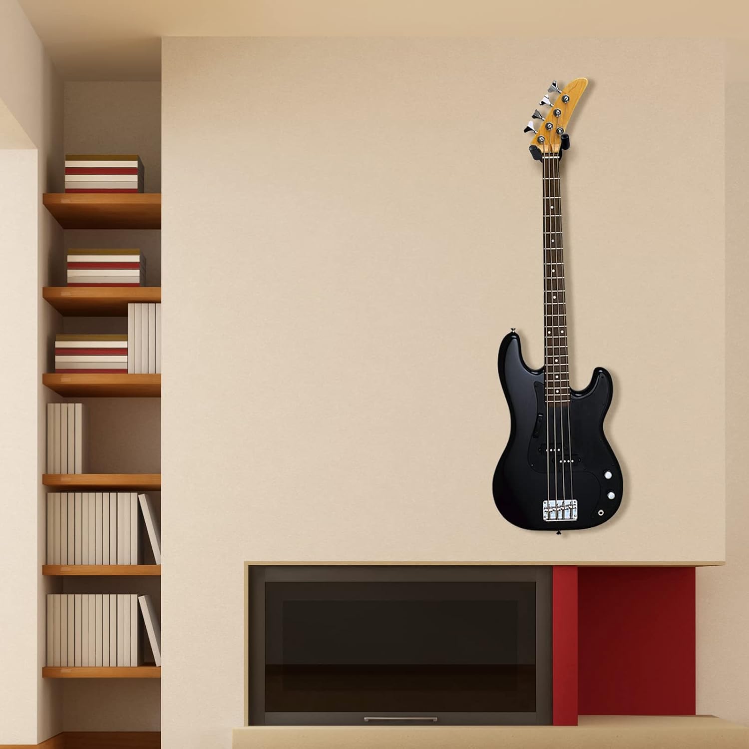 Guitar Wall Mount 2 Sets,Ukulele Hanger Hook Holder Stand Guitar Hangers Hooks for Acoustic Electric Bass Guitars and Ukulele - Image 7