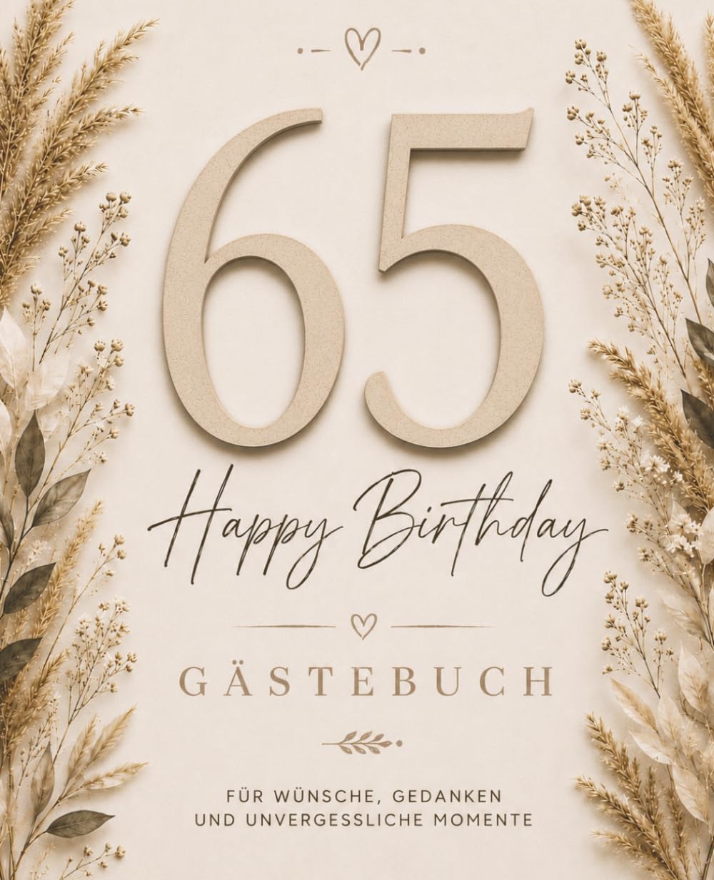 Gästebuch zum 65. Geburtstag – Boho Edition: Wunderschönes Erinnerungsbuch für liebe Wünsche, Herzensmomente und besondere Erinnerungen
