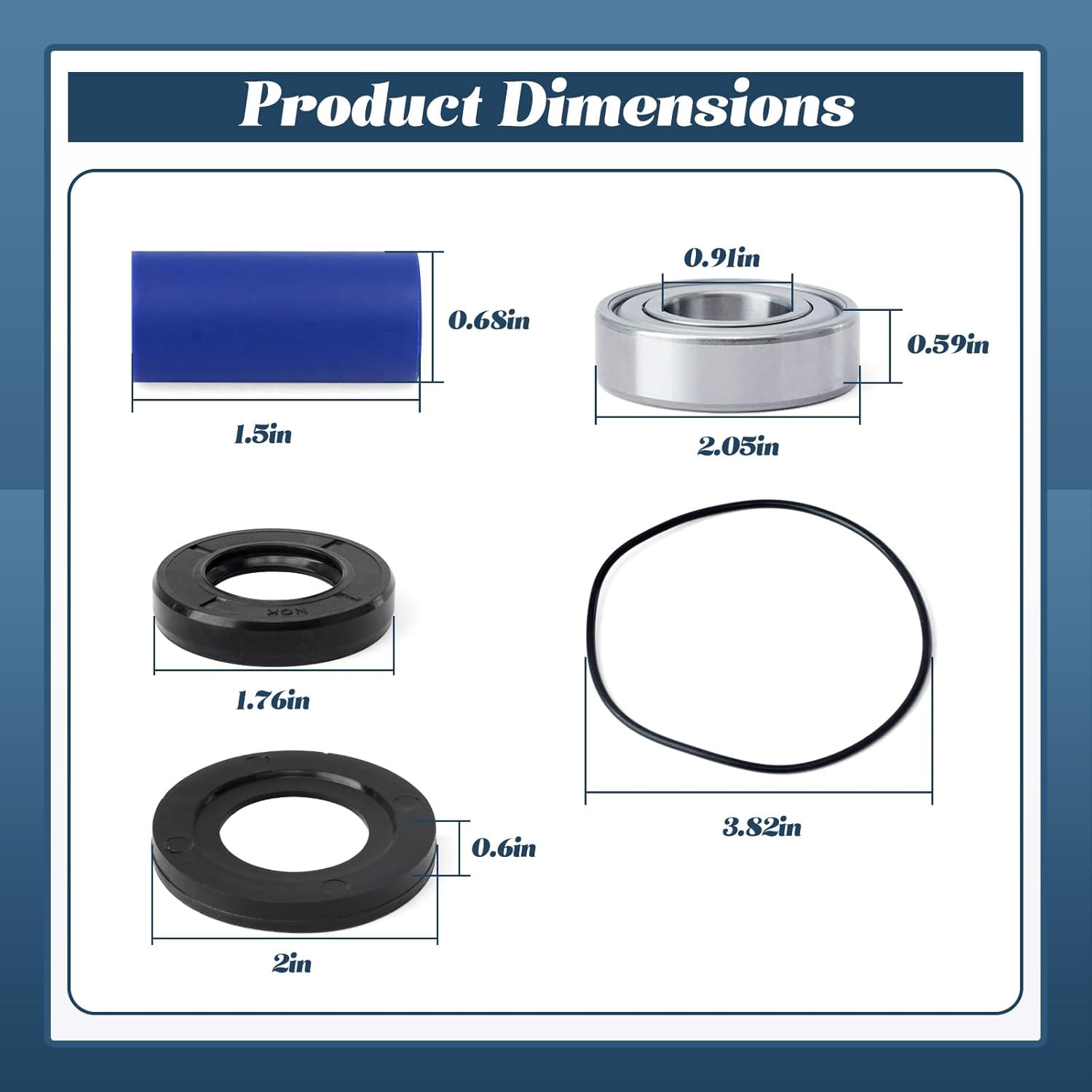 3430-0381 Super Roller Repair Kit Compatible with Hypro 7560 Series Pump 7560C Agricultural Pumps Parts replacement for Viton seals *2, Super Rollers *8, O-Ring *1, Bearings *2 & Covers *2