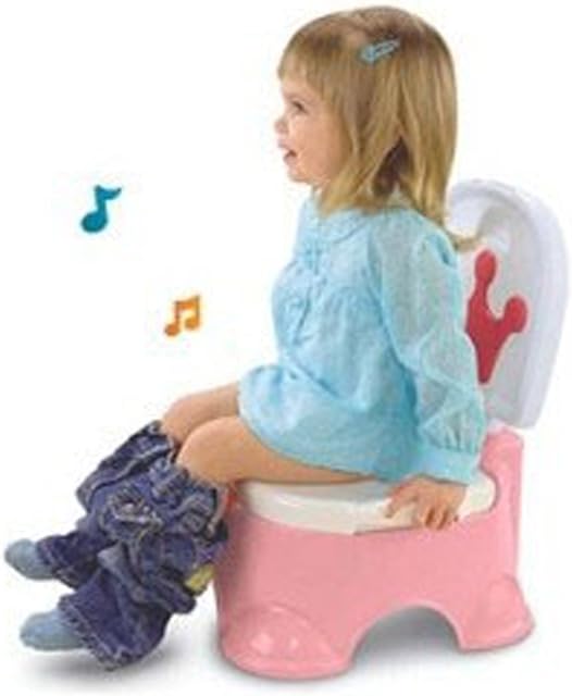 BALLSHOP Baby Potty Toilet 3 In 1 Baby Toddler Toilet Baby Potty Toilet Music Potty Training Seat for Boys and Girls Encourage Practice and Reward (Pink)