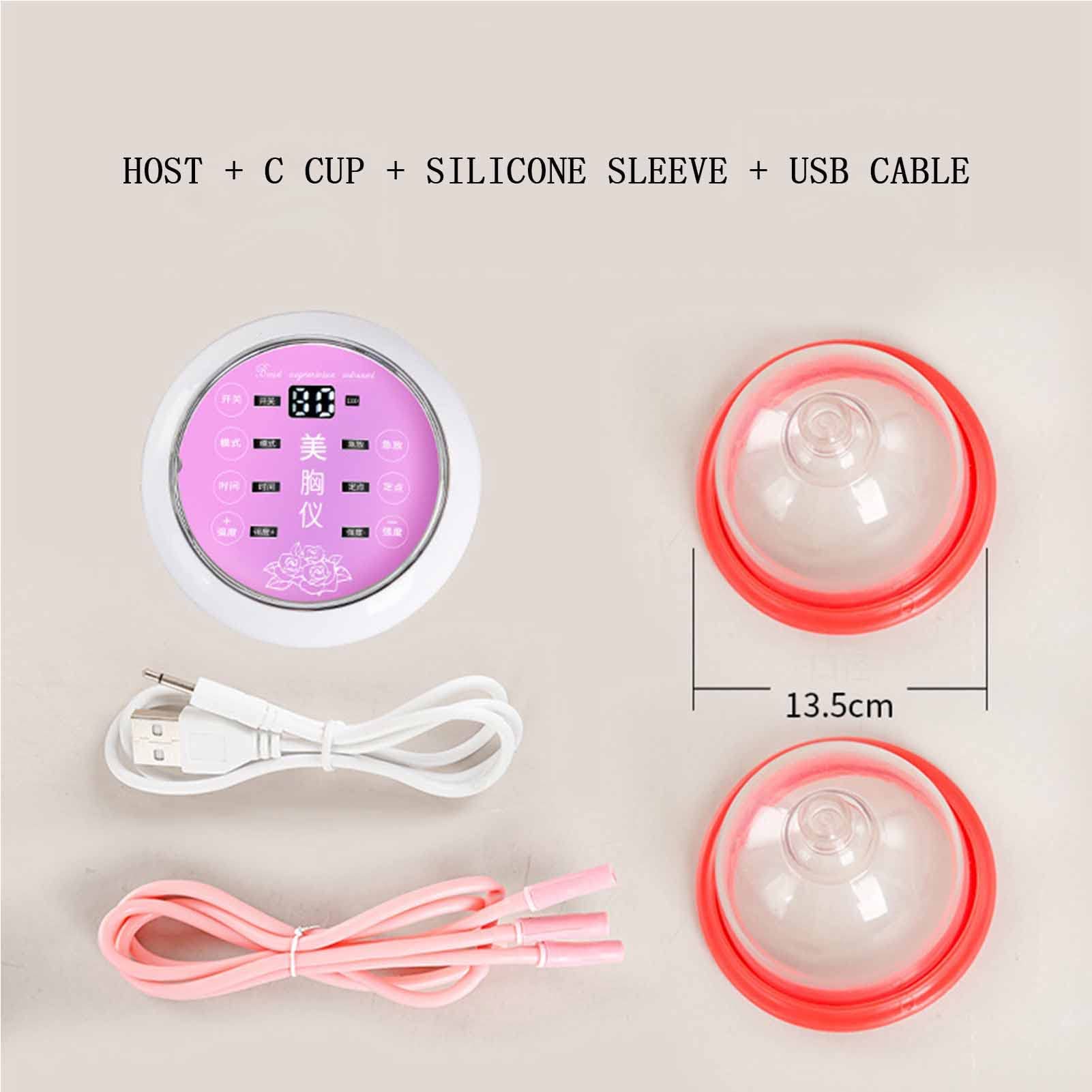Aumentador de Senos Eléctrico, Mama Ventosa de Vacío liposucción Aparato, Eléctrico Silicona de la Salud del Seno Masajeador, Prevent Sagging and Dredge Breast