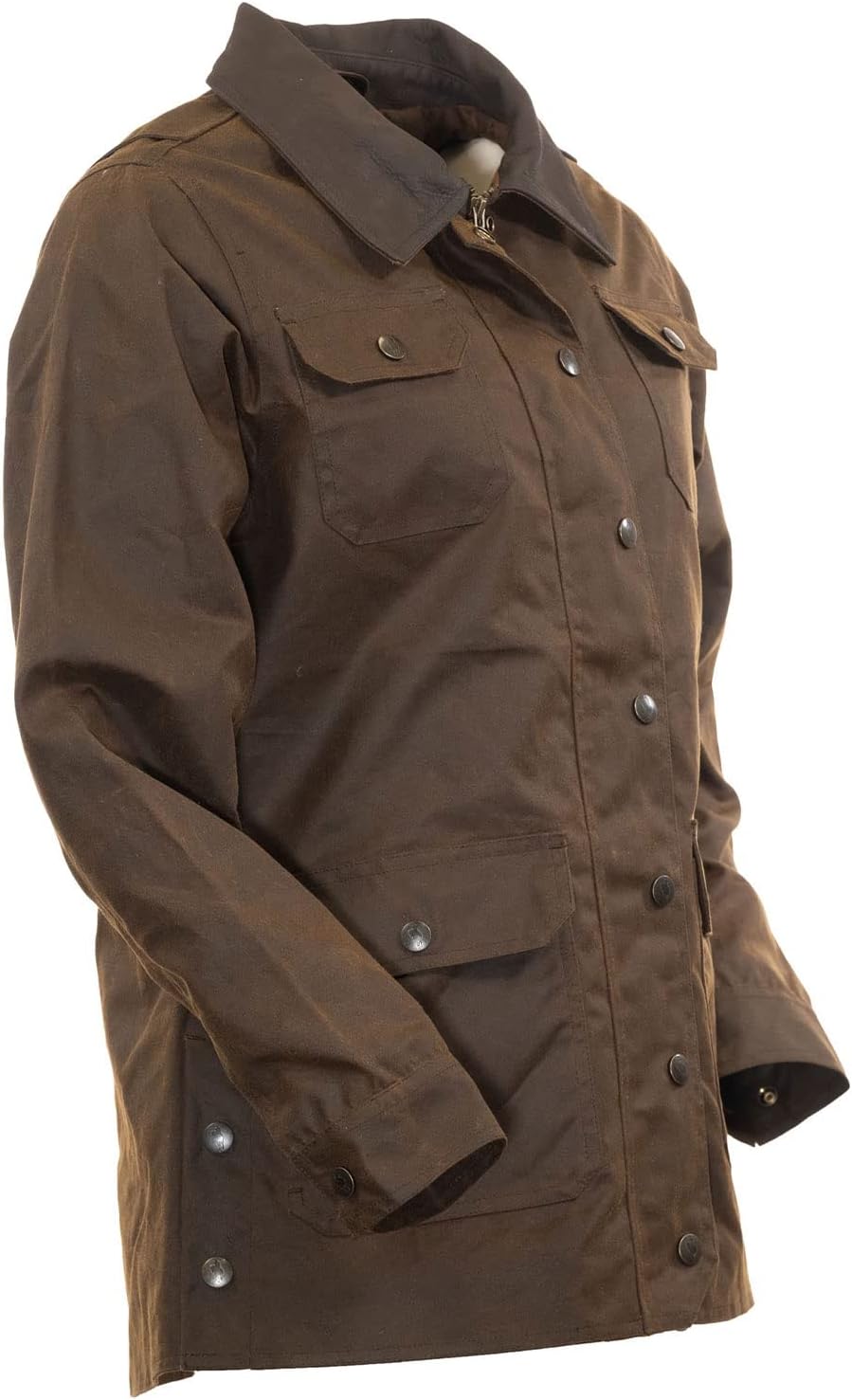 Outback Trading Company womens Gidley Durable Casual Waterproof 2-way Zipper Nubuck Collar Jacket With Pockets - Image 3