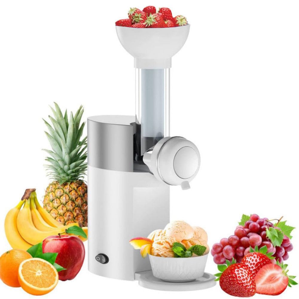 Máquina automática para postres congelados: máquina casera para Helados y paletas para Preparar Dulces saludables, licuadora portátil para Preparar (Red)