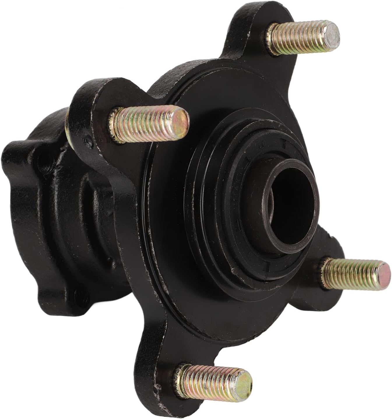 4 Stud Wheel Axle Hub,4 Stud Front Disc Brake Wheel Rim Hub Assembly Steel Alloy for 110 125 150 200 Kart ATV 4 Wheel