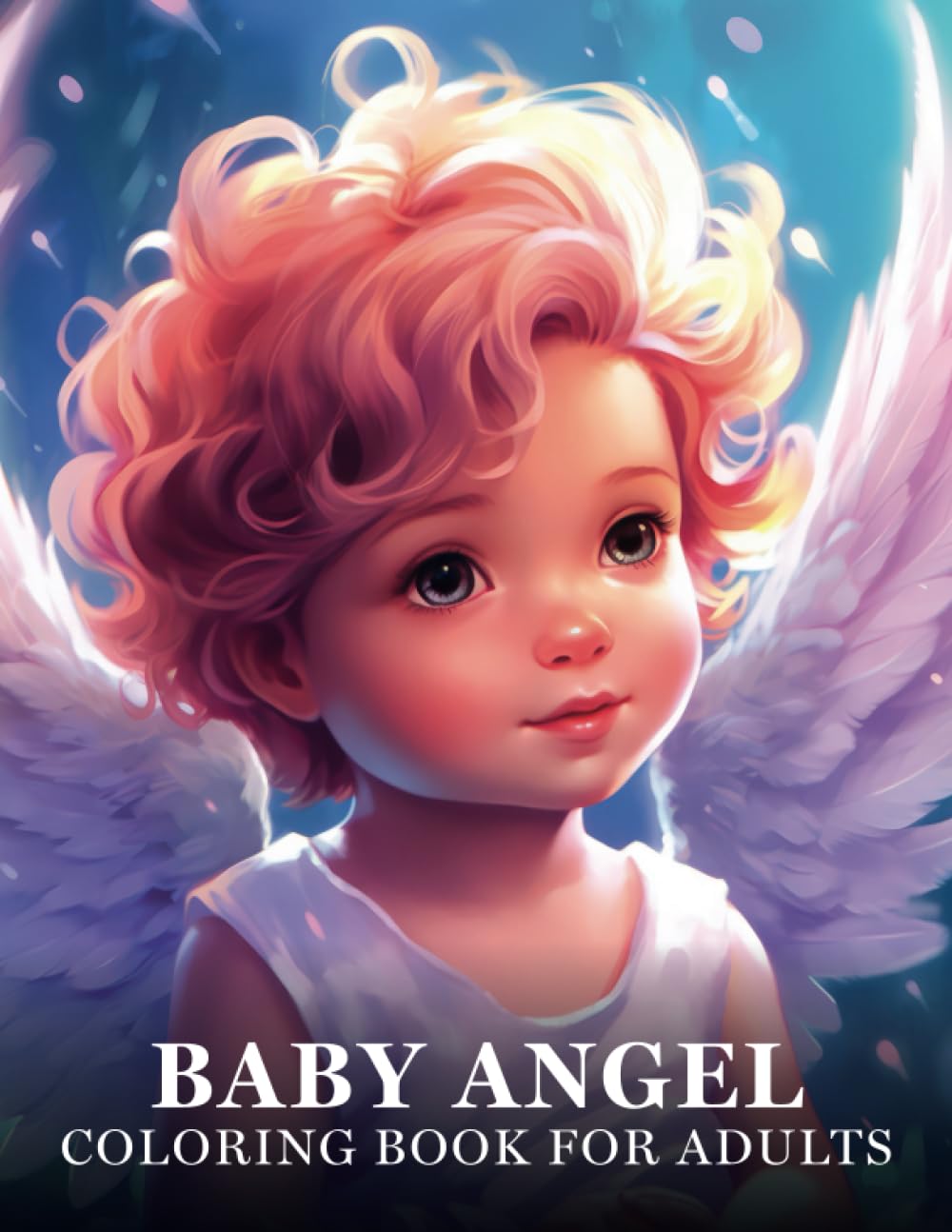 Baby Angel Coloring Book for Adults: 50 Divine and Adorable Angelic Designs for Relaxation and Stress Relief (Enchanting Grayscales)