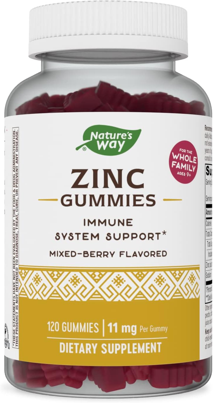 Nature's Way Zinc Gummies for Immune Support*, Mixed Berry