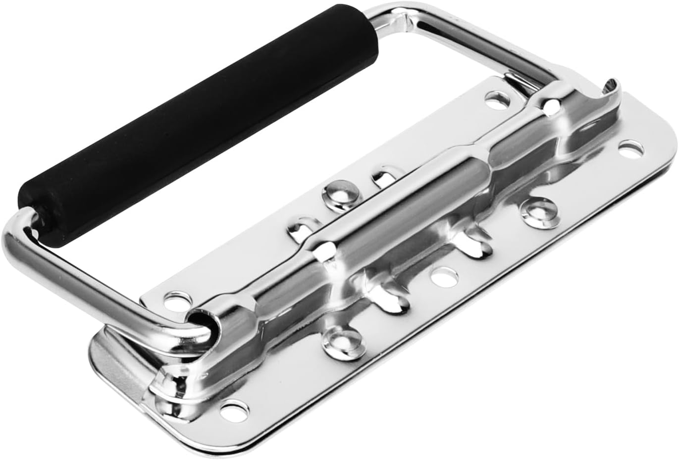 PINGEUI 15 Pack Pull Handles, 5.5x1.5inch Silver Foldable Metal Handle, Chest Handle wih Ring,Cabinet Pull Handle Accessories for Tool Box, Trunk, Industrial Equipment Box