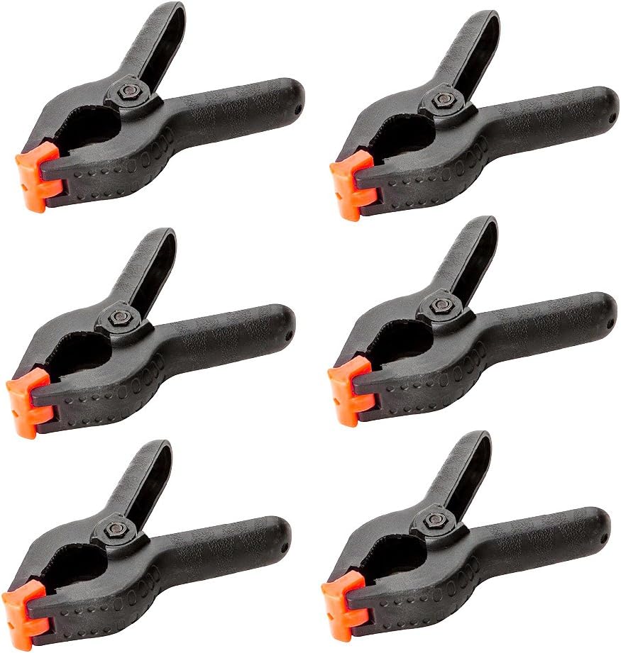 DREALIN 6-Piece Nylon Spring Clamp 4-1/2" Clamps Woodworking clamp A type clip Furniture tools (4inch(6pcs))