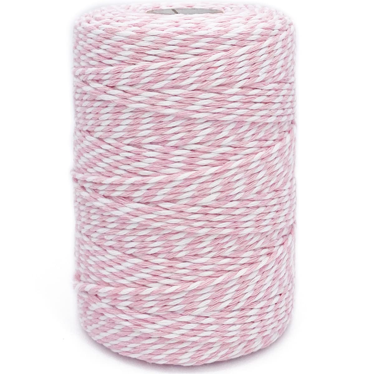 LeecogoBakers Twine String Pink and White Cotton Twine 656 Feet for Gift Wrapping DIY Crafts Home Decoration Cooking