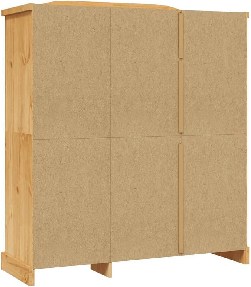 Indietro view of the wardrobe showing wall anchoring points