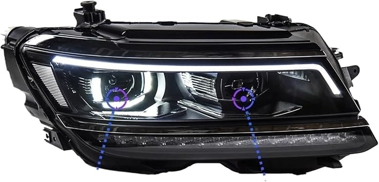 Front Light Assembly Assy For VW For Tiguan L 2017-2022 Car LED DRL Hella 5 Xenon Lens Hid H7 Accessories HeadlightRight hand drive