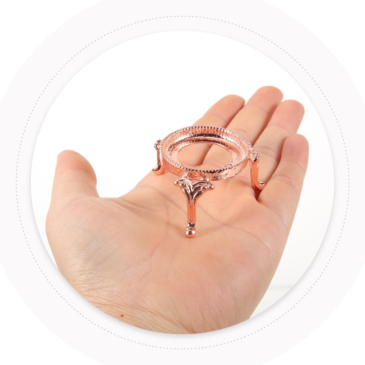DOITOOL Metal Crystal Ball Display Stand 2 Pack Desktop Sphere Holder for Home Office Table Centerpiece 1.57X1.57X0.98 Inches