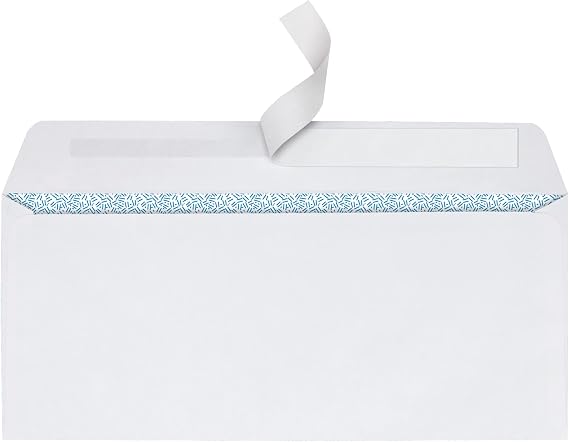 Office Depot Clean Seal(TM) Security Window Envelopes, #10 (4 1/8in. x 9 1/2in.), White, Pack Of 250, 77292