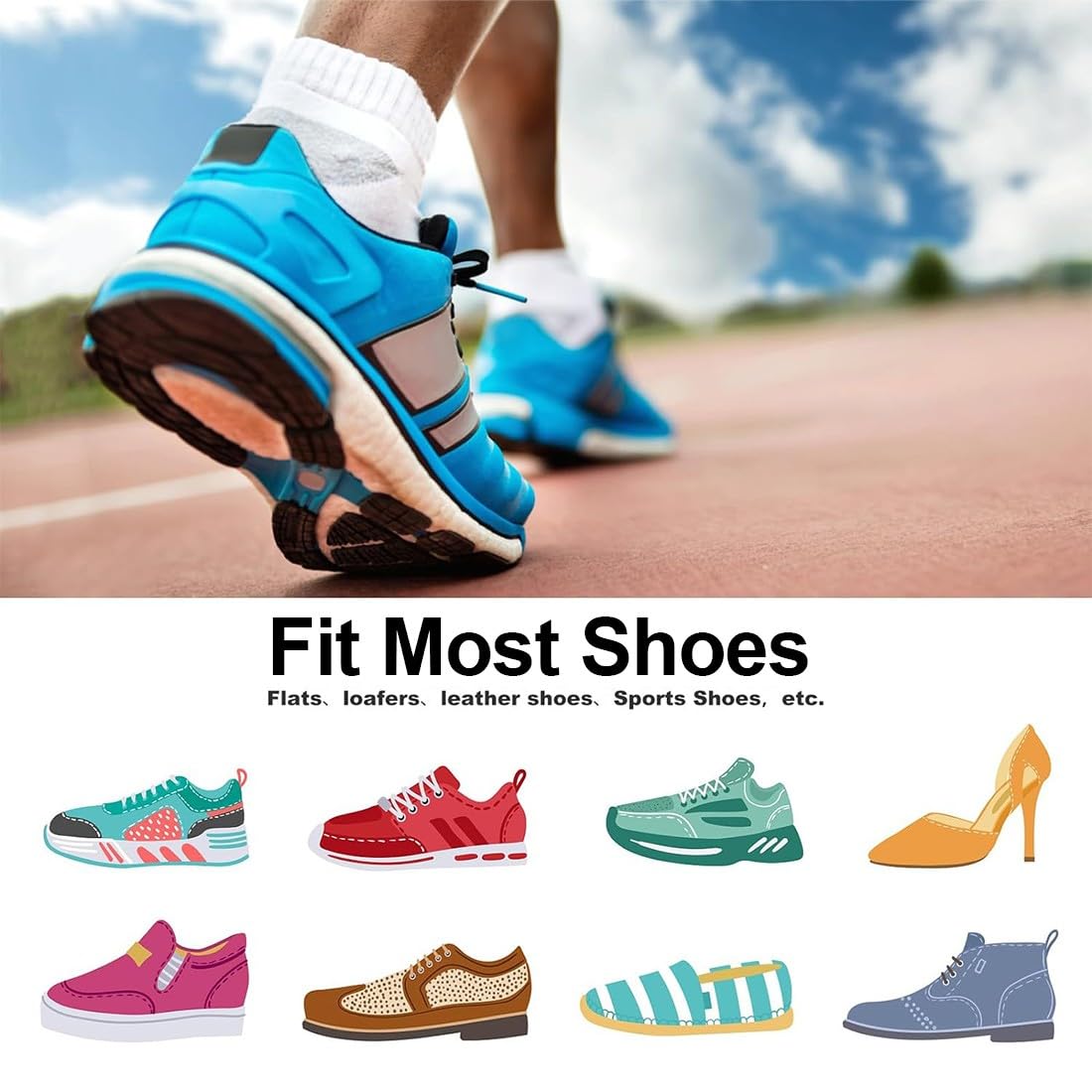 8 parches de reparación de zapatillas, parches adhesivos en el talón, reparación de agujeros de zapatillas, parche de reparación de talones, parche de prevención de agujeros, adecuado para la