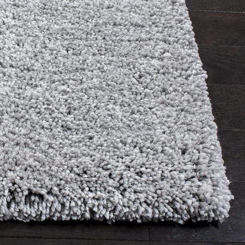 Image of Super Soft Microfiber Bedside Runner for Bedroom, Kitchen, Office, 2 x 5 Feet, Colour: Silver, Thickness 1.5 Inches