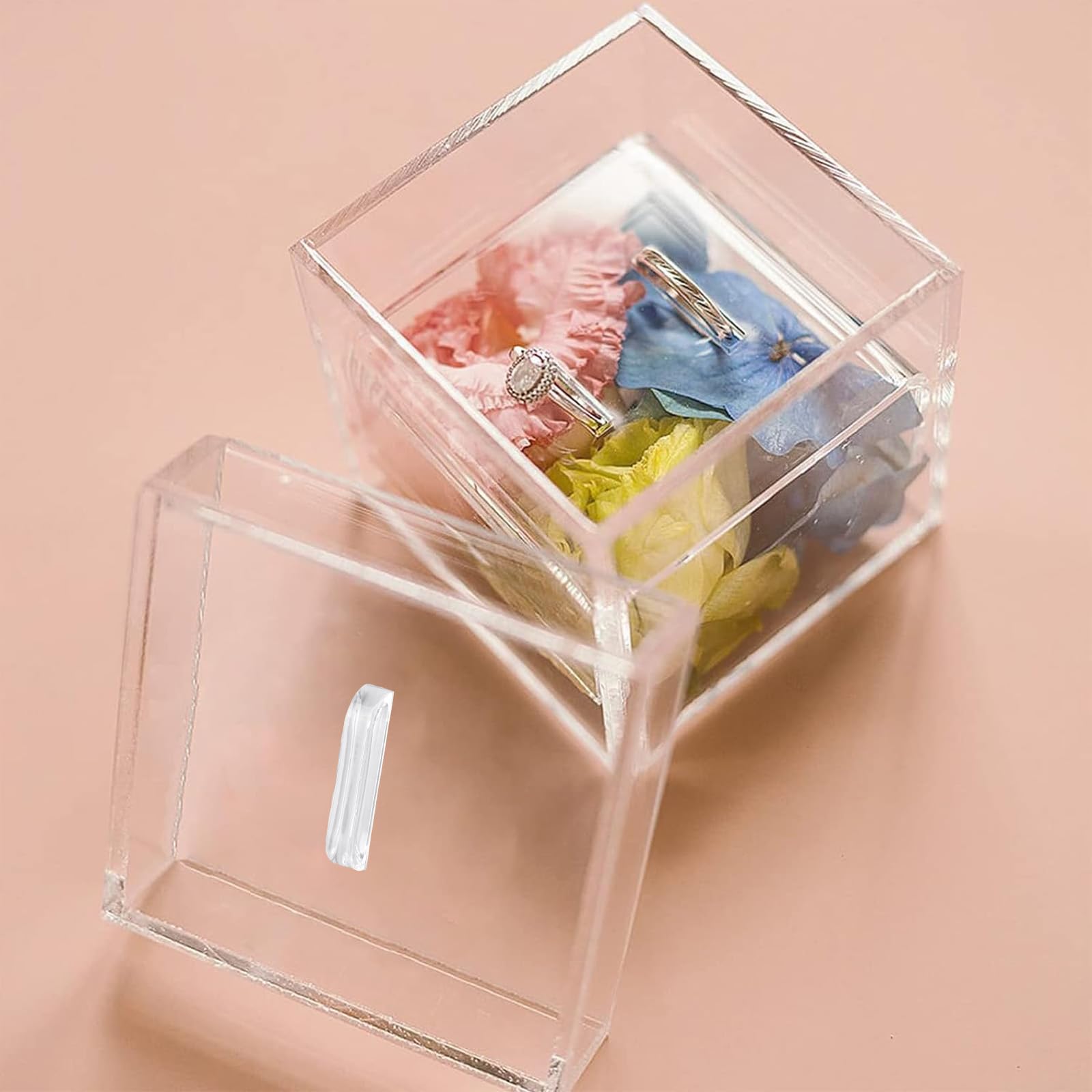 MOROBOR Lot De 16 Mini Boutons Carrés En Acrylique