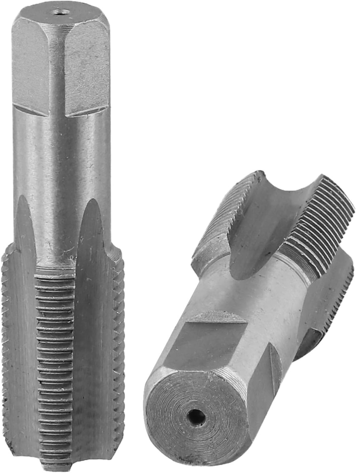 2PCS Pipe Tap Set for 1/2 in & 3/4 in for NPT Threads — Carbon Steel Plumbing Tap Tool for Hand Threading, Pipe Repair, and Damaged Thread Removal in W