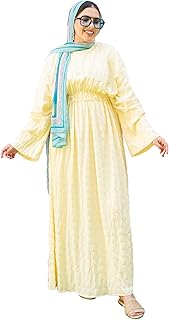 Hijab Colorful Summer Dress for women with Oversized long Sleeves