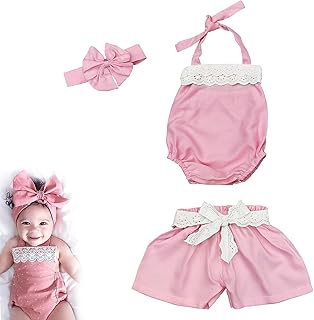 The Root And Craft Kids Birthday Photoshoot Outfit Dress Girls Romper,pant with Hairband Born Baby Photography Photoshoot ...