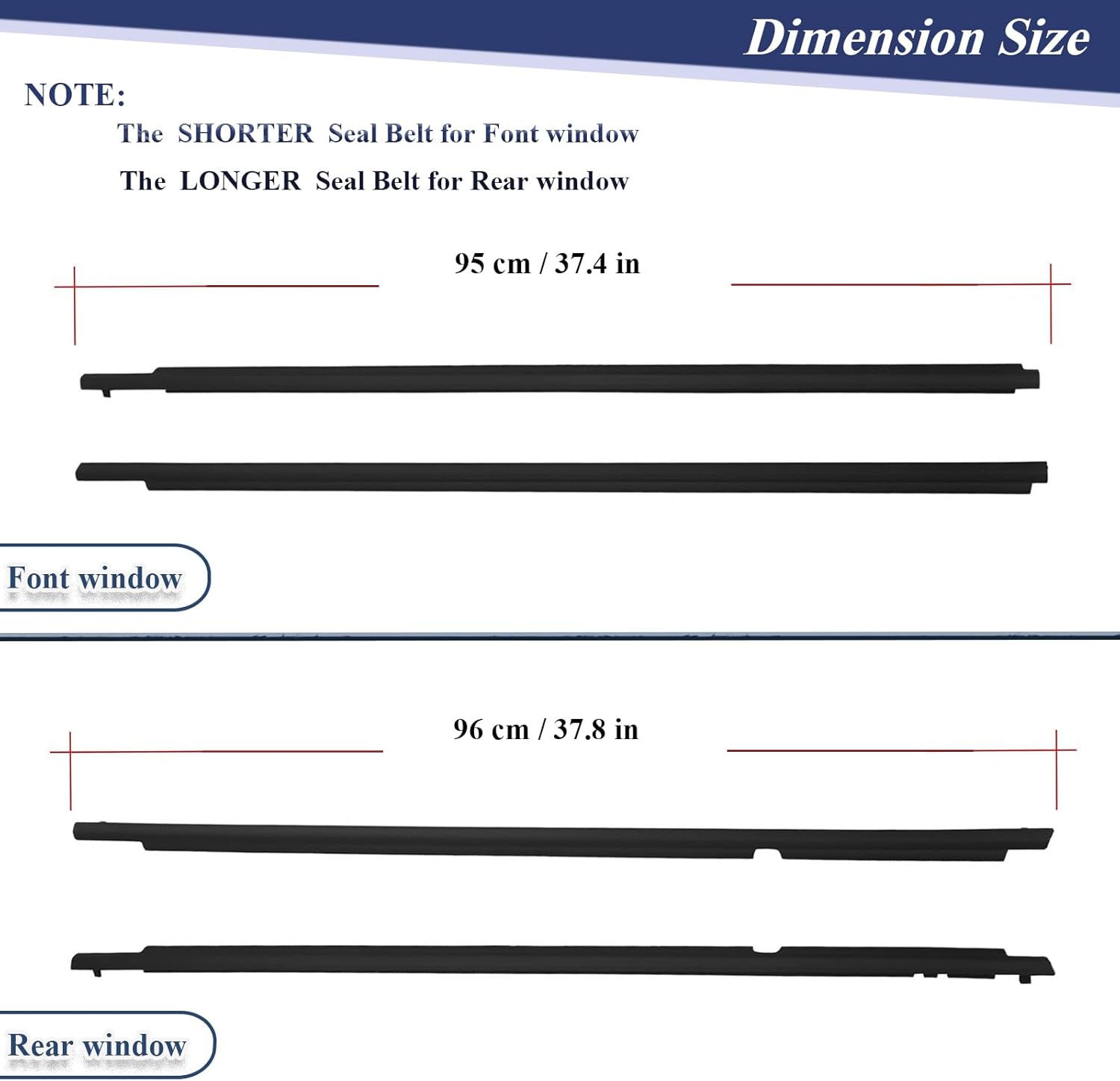 Car Window Molding Trim for 2009-2012 Toyota Corolla,Sedan 4-Door,Black Outer Door Weather Strip Window Seal Belt,Replace#75710-02210 75720-02210 75730-02190 75740-02190
