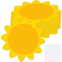 Well Tile Blank Sun Cutouts, 100 Pack, 4 Inch, Gold Bulletin Board Decor