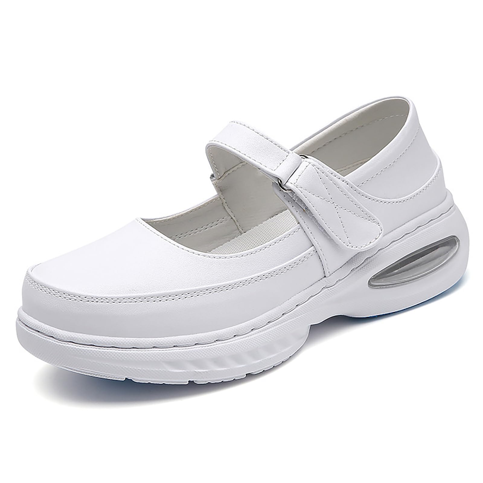 Zapatos de Trabajo para Mujer - Zapatos médicos Transpirables de EVA con Suela Suave y Suela Gruesa - Zapatos de Trabajo Ligeros y cómodos, Ideales para enfermería,White 1,37 EU