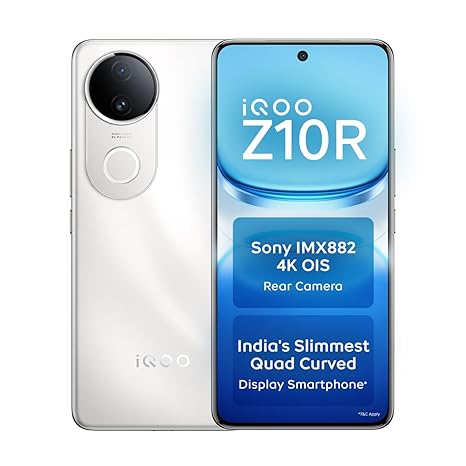 iQOO Z10R 5G (Moonstone, 12GB RAM, 256GB Storage) | 32MP 4K Selfi...