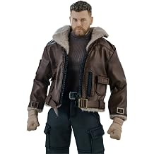 1/12 Scale Male Clothes,6 inches Figure Accessories Motorcycle Jacket Work Pants Costume Outfit Clothing Model for 6 Inches Soldier Action Figure Body Brown