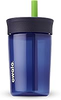 Owala Kids 15oz BPA-Free Insulated Tumbler with Spill-Resistant Straw Lid - Easy Clean Water Bottle for Travel & Play, Navy Blue