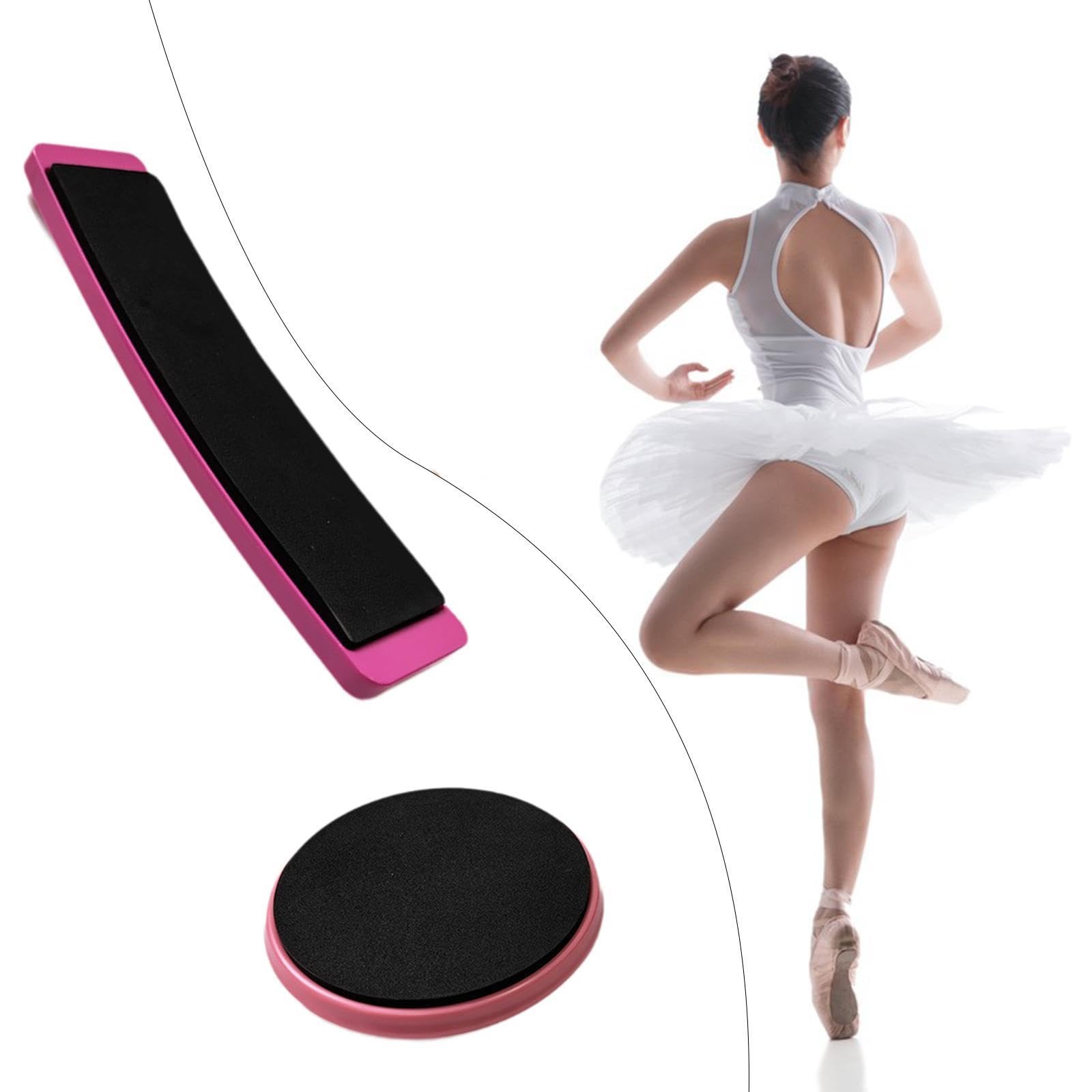 Vaveren 2 Pieces Turning Board for Dancers Figure Skating Spinner Improving Turning Skills Gymnast Dancer Ballet Equipment Turn Board, Pink