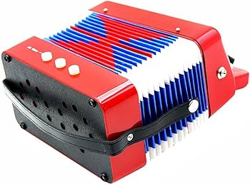 Amazon.co.jp: アコーディオン ミニ玩具 7鍵 2ベース 小