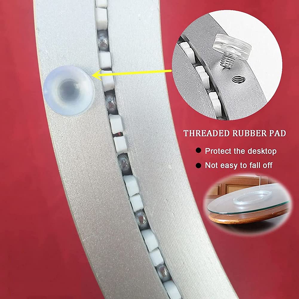 Piatto girevole a 360° resistente, base girevole liscia da 15 mm di spessore, ideale per carichi pesanti, Miaufla con verricello, perfetto per uso industriale e domestico