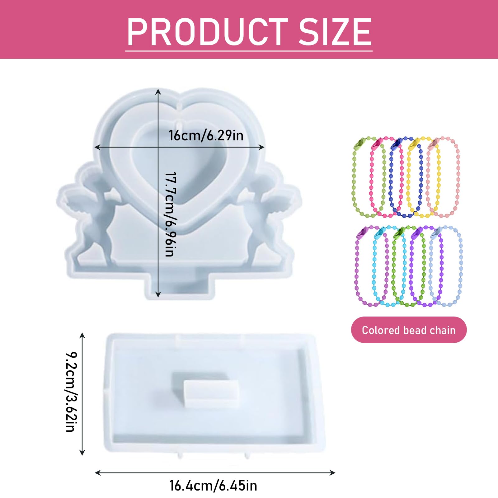 XoeLLe XOE-QBTMJ-3 Hart Hars Mallen Epoxyhars Mallen Grote Fotolijst Hars Mallen Siliconen Mallen DIY Fotolijst Display Mold Frame voor Siliconen Gieten Maken Hars Gieten Ambachten Decoratie