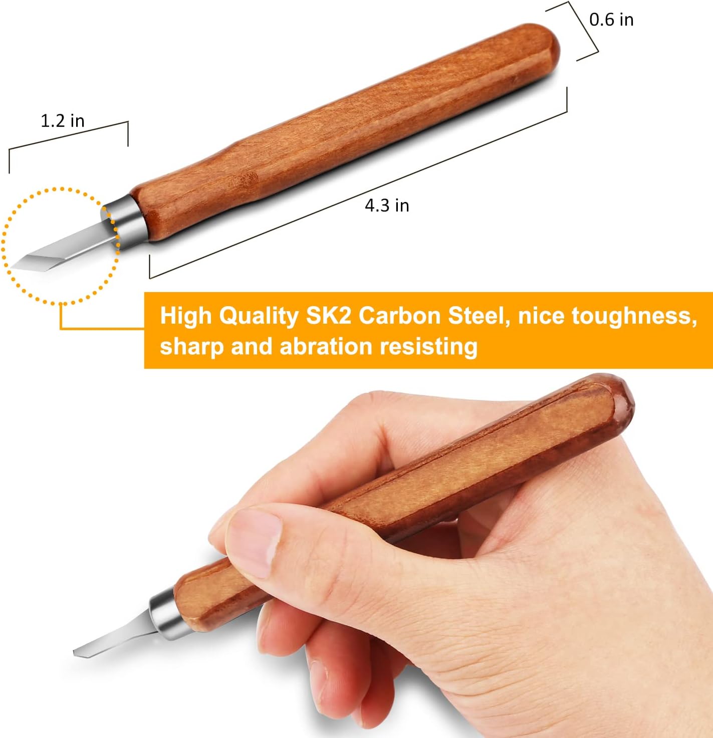 Wood Carving Tools, Adevena 12 Set SK2 Carbon Steel Sculpting Knife Kit for Beginners & Professions : Arts, Crafts & Sewing