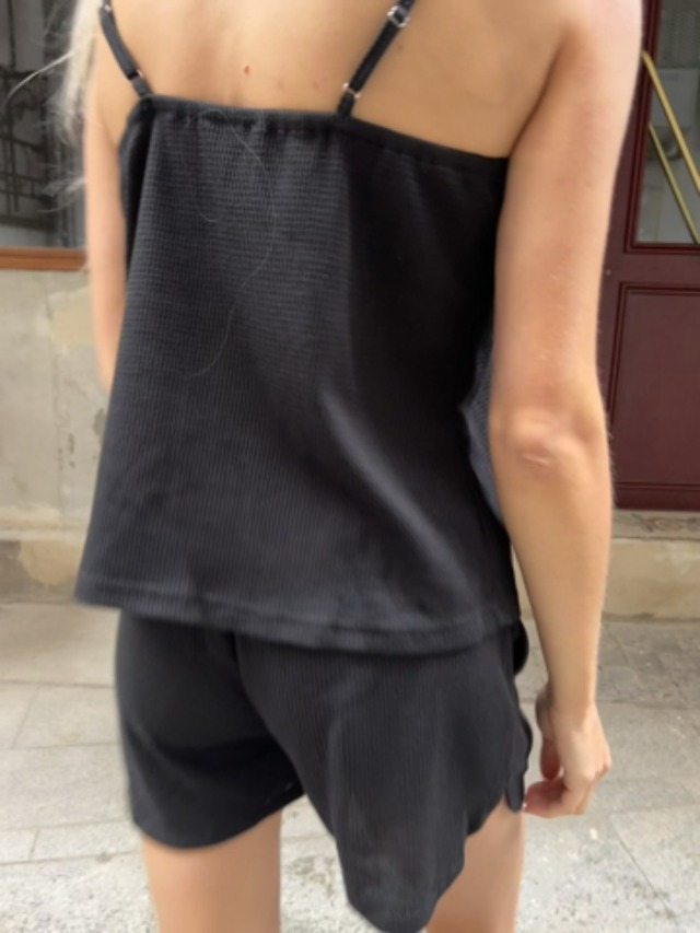 Ekouaer Pigiama Estivo Donna 2 Pezzi | Canotta E Pantaloncini In Maglia Waffle | Morbido Set Loungewear Con Tasche | Regalo Compleanno, San Valentino