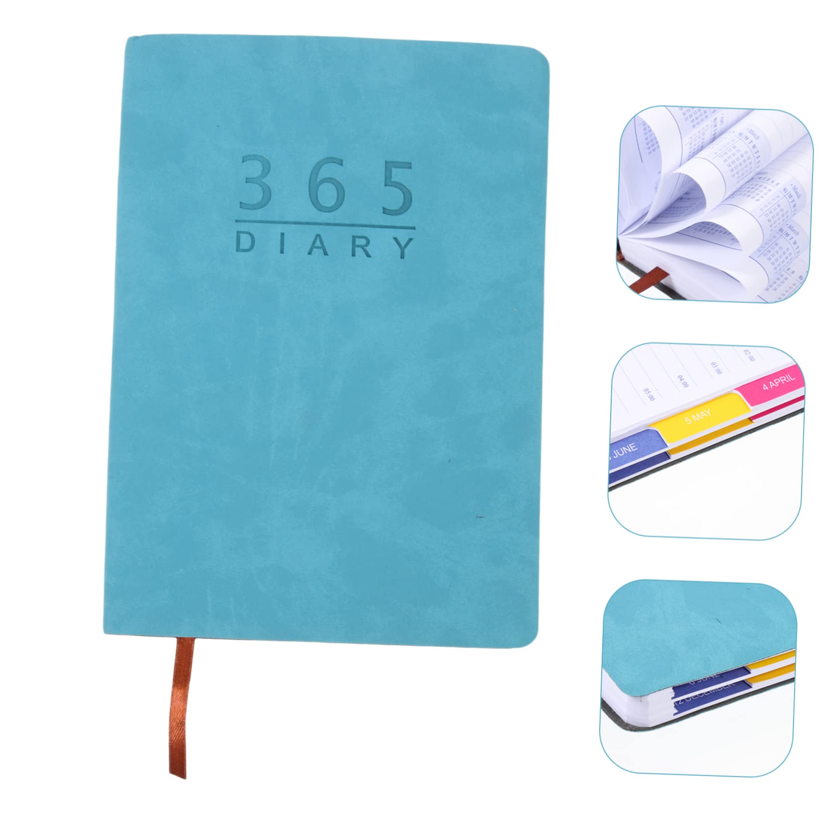 VILLCASE 5piezas Planificador Diario De Estudio Agenda De Trabajo y Calendario Para Homeschool Notepad Marcador y Diseño Atractivo Días De Organización Inglés