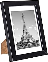 Vista 3 de upsimples 4x6 Picture Frame Set of 10, Display Pictures 3.5x5 with Mat or 4x6 Without, Multi Photo Frames Collage for Wall or Tabletop Display, Black