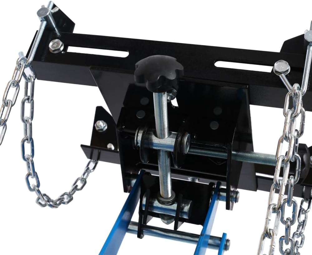 Floor Transmission Service Jack, Hydraulic Jack 1/2ton Capacity 1000lb with Hydraulic Hand PUM and Universal Mounting Head, Low Profile (Blue)