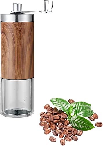 Molinillo de café manual, molinillo manual de grano de café de acero inoxidable, ajustes ajustables para café expreso a café grueso, para oficina,