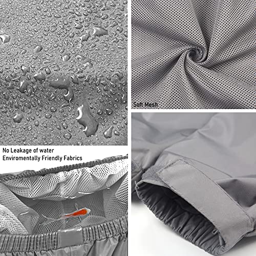 Wenttuo Rain Coats Suits For Men Waterproof - Mens Rain Windbreaker Lightweight Breathable Jackets Rain Pants Rain Coat Suit For Fishing/Golf/Cycling/Hiking Rain Gear - Grey M #TOP3