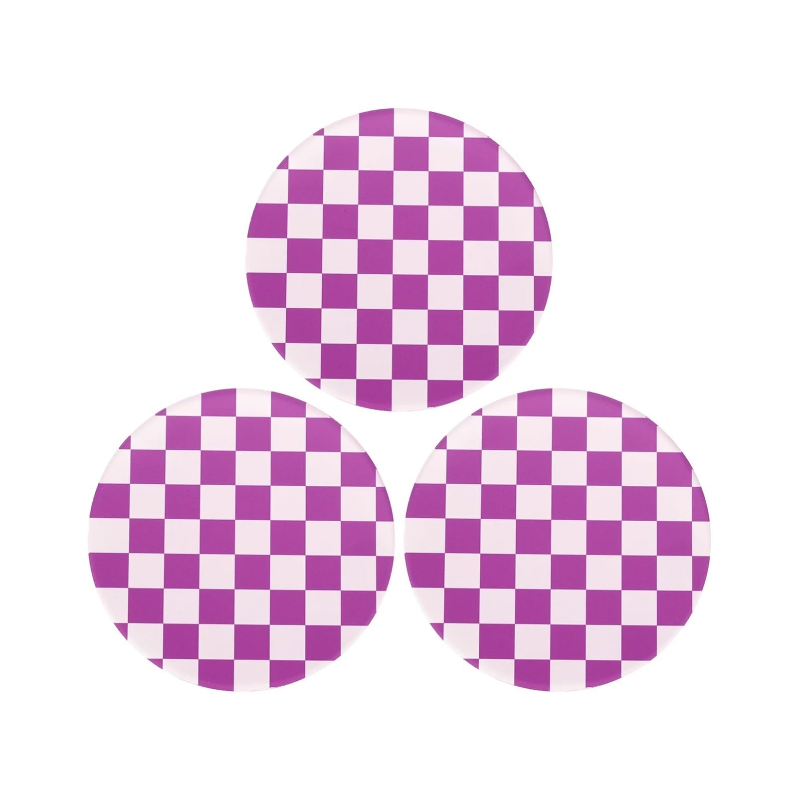 Coasters 3pcs Cup Coasters Drink Tabletop Protection Mat For Mugs And Cups Office Kitchen(Purple)