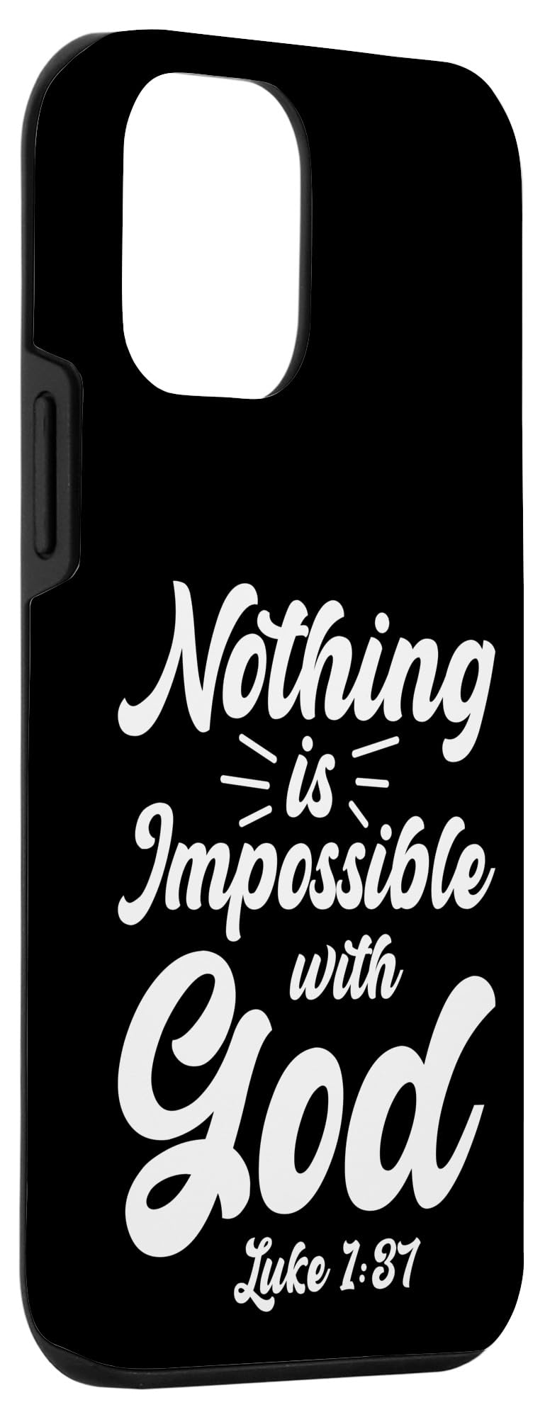 iPhone 12 mini Nothing Is Impossible With God Verse Luke 1:37 Case - Image 3