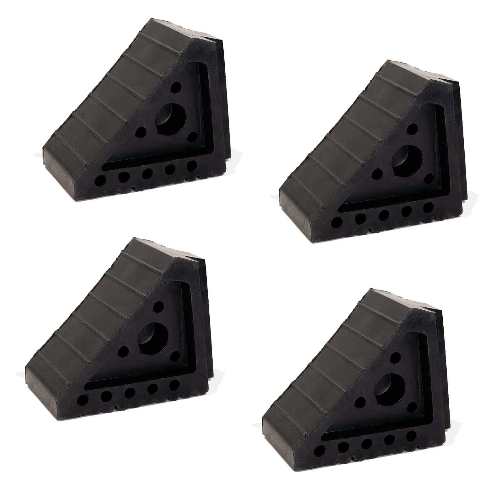 Tiousmoky Wheel Chocks, Heavy Duty Wheel Chock with Handle，Rubber Wheel Chocks for Boat Trailers, RV