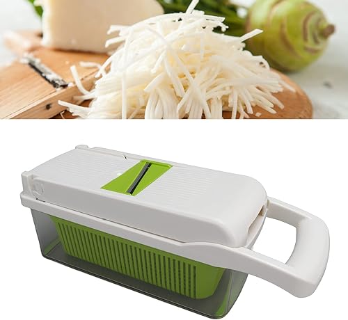 Miniatura 5 de Todo en picador de verduras, rebanador de verduras y rallador de queso, picador de verduras de cebolla C Food C, utensilios de cocina con pelador,