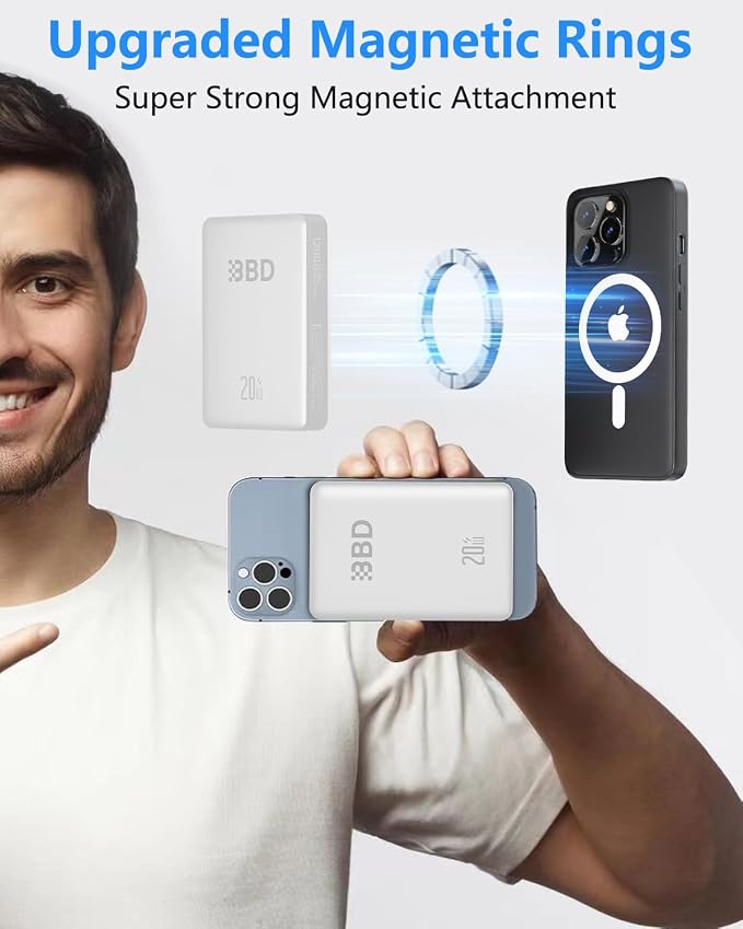 Batería portátil magnética 12000mAh con carga rápida 20W para iPhone miniatura 4